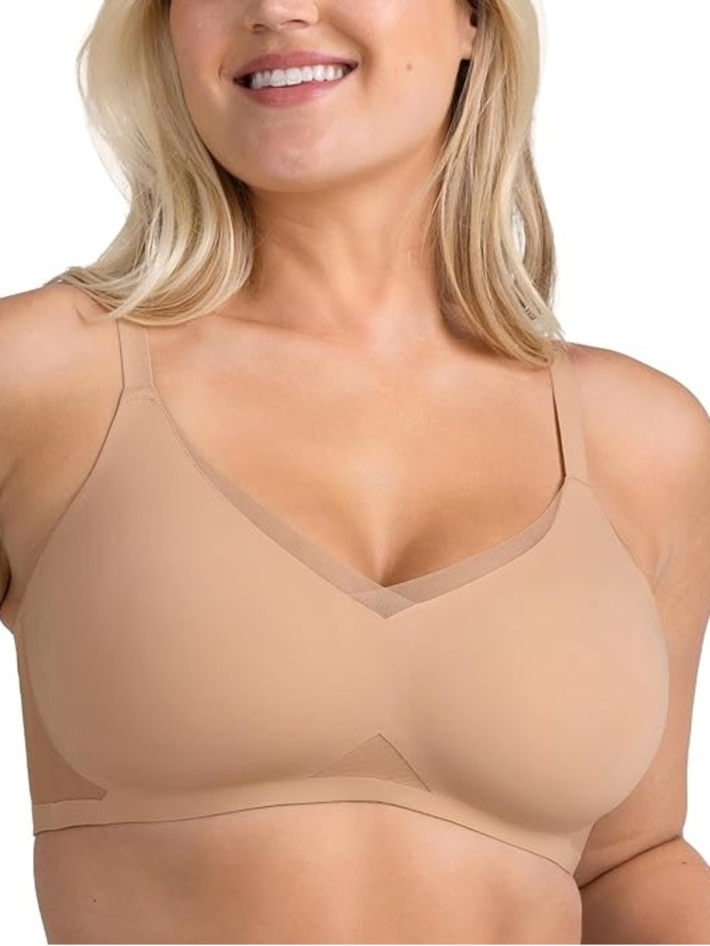 HoneyLove Liftwear Crossover Wireless Bra NWT Beige / Sand Size 40B Wire Free
